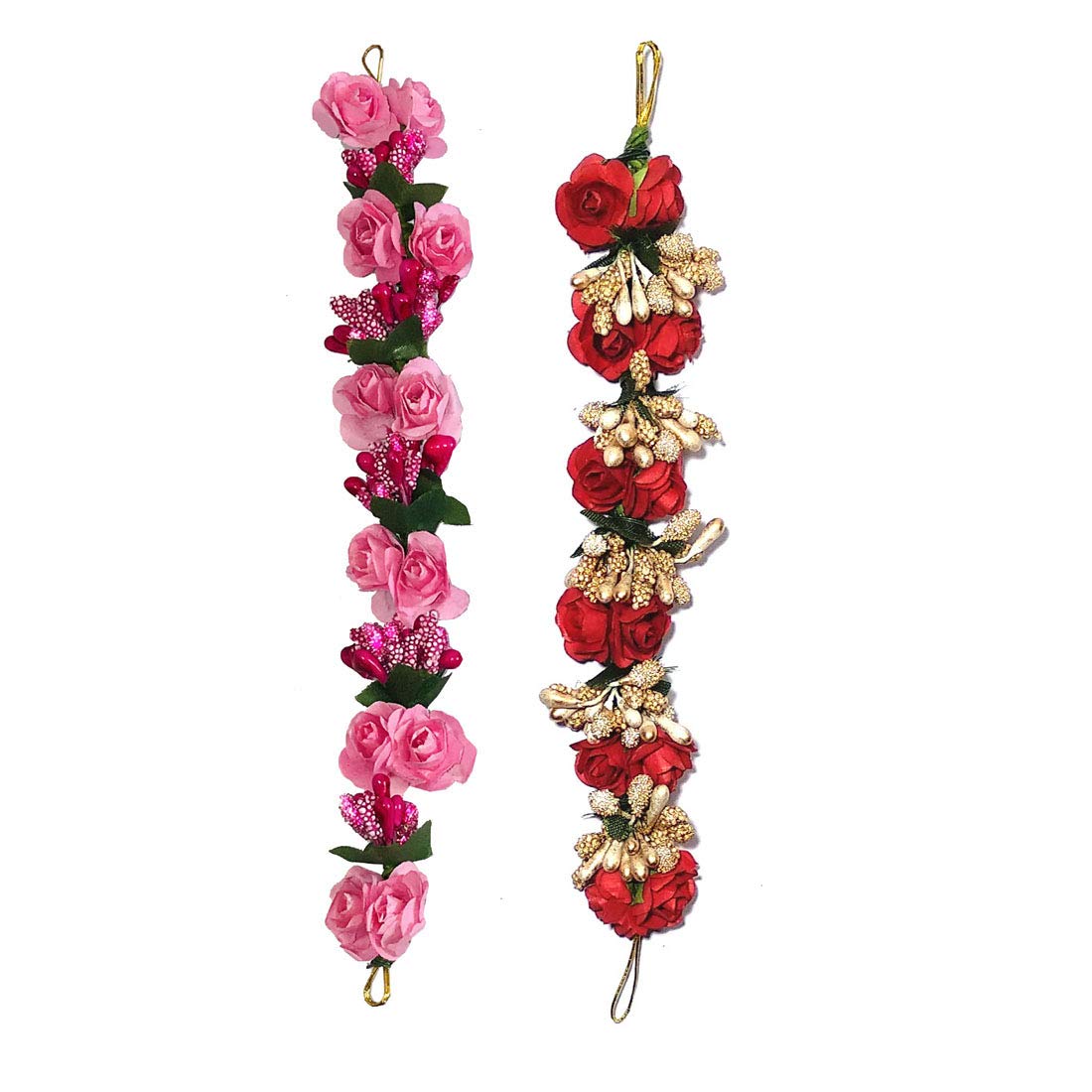 GadinFashion™ New Artificial Flower Gajra Juda/Accessories Bun For Women, Girls, Color-Pink Red, Pack-02 (B08PK11JTG) Amazon Price History, Amazon Price Tracker