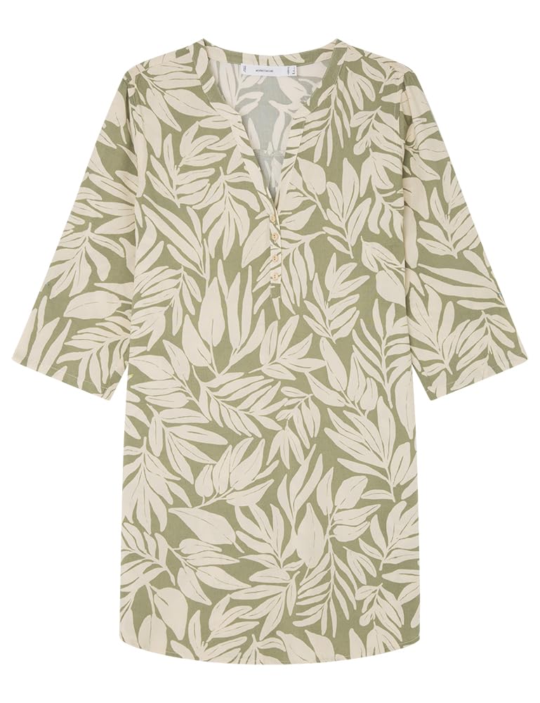 Women'secret Camisola Viscosa Estampado Hojas Camisón para Mujer
