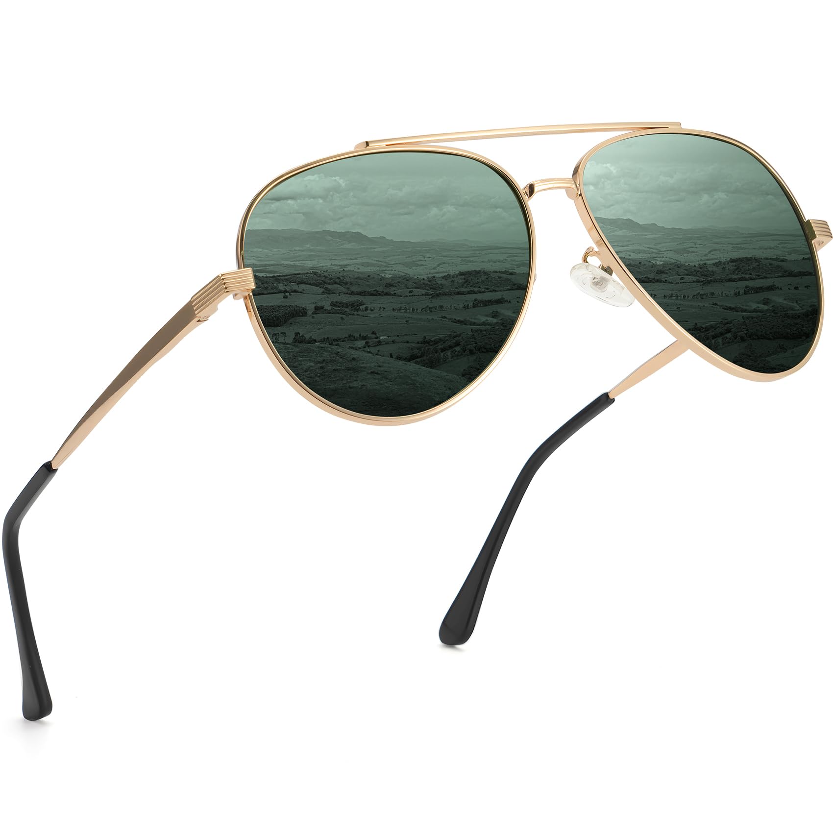 ANYLUV Sonnenbrille Herren Polarisiert, Aktualisiert Sonnenbrille Damen mit UV400 Schutz Metall Rahmen CAT3