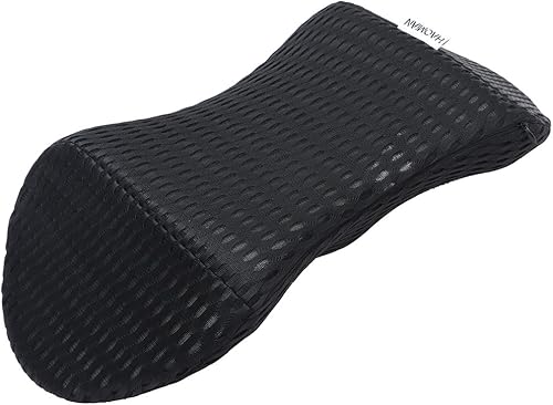 Miniatura 3 de couponhub Almohada de apoyo lumbar para trabajar, almohada de espuma viscoelástica negra para silla de oficina, almohada de respaldo de asiento de