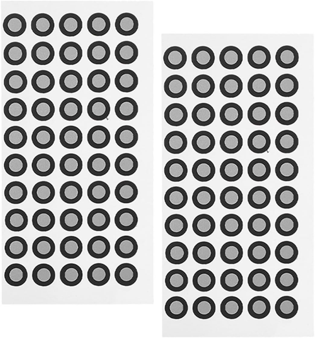 2 Sheets 3d Scanner Reflective Marker Points 0.15mm Thick Tear-resistant Reflective Film Marking Dots 6mm Inner Diameter 10mm Outer Diameter for Precision 3d Scanning