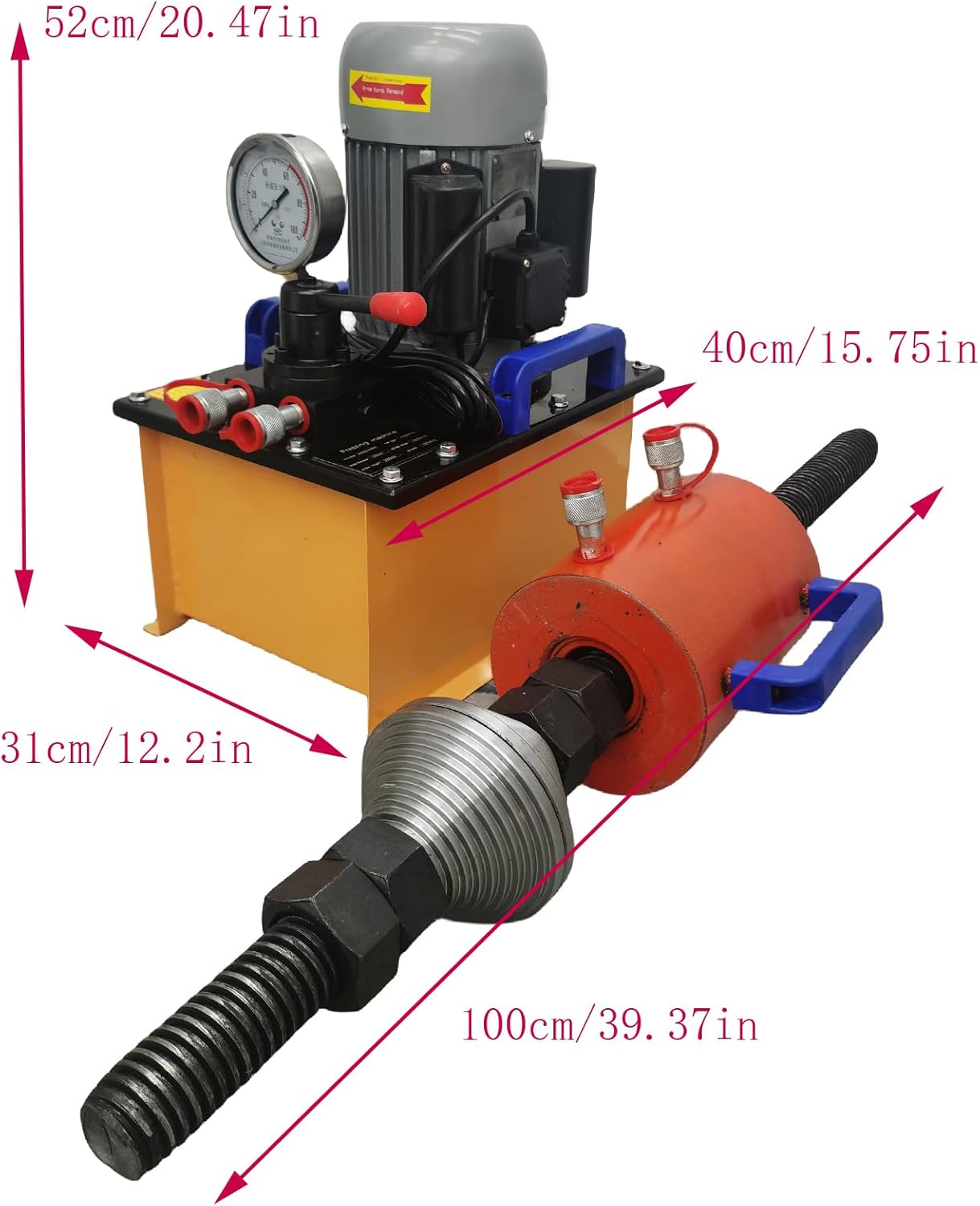 100T Excavator Sleeve Pressing Machine with Electric Pump 220V 1.5KW Hydraulic Crawler Pin Pressing Machine for Repair of Excavator Tracks and Shaft Sleeves