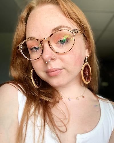 Miniatura 2 de ZENNI - Lentes de bloqueo de luz azul para mujer, marco redondo transparente, a la moda, ligeros, antifatiga ocular