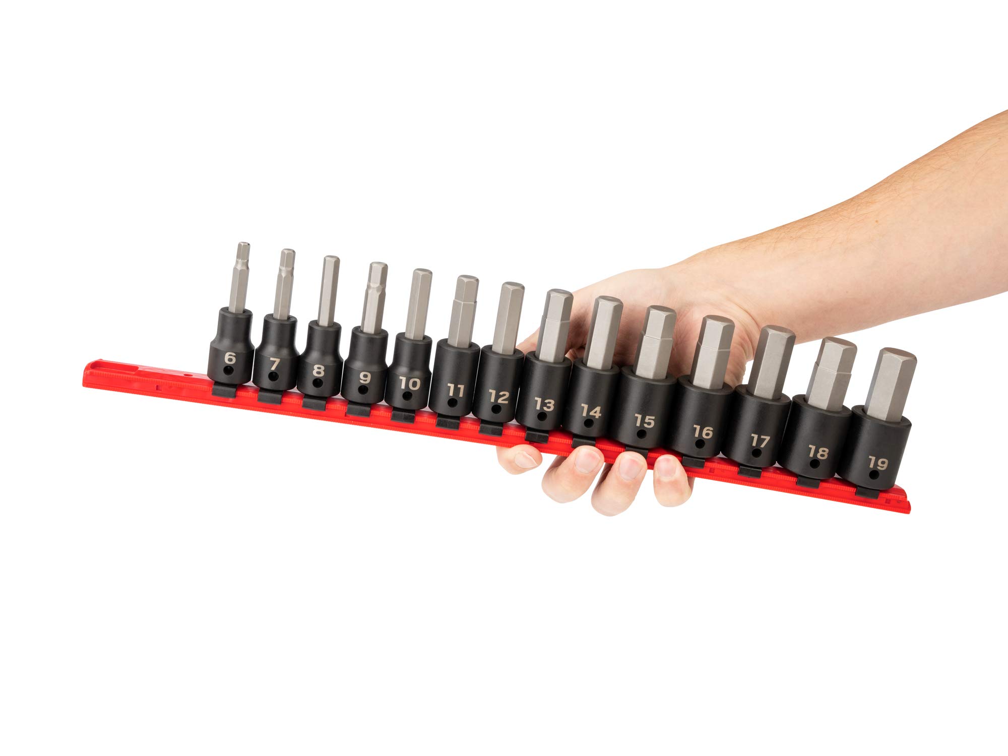 TEKTON 1/2 cala Drive Hex Impact Bit Socket Set, 14-częściowy (6-19 mm) | SIB92101
