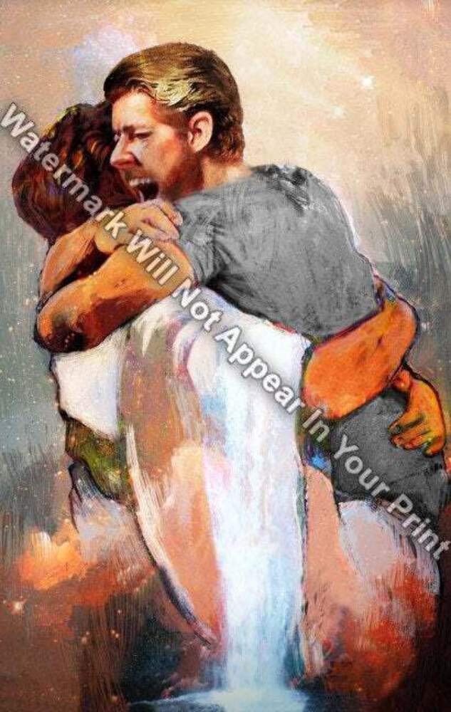 WarriorJohn First Day in Heaven Print Male I Held Him and Would Not Let Him Go (8x10 Matted to 11x14) 5x7 Unmatted