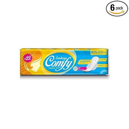 Amrutanjan Comfy Snug Fit Sanitary Pad, 36 Pads - Pack of 6