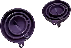 Conjunto de Funis de Plástico, 3 Peças, Roxo, Polipropileno, com Alça para Pendurar