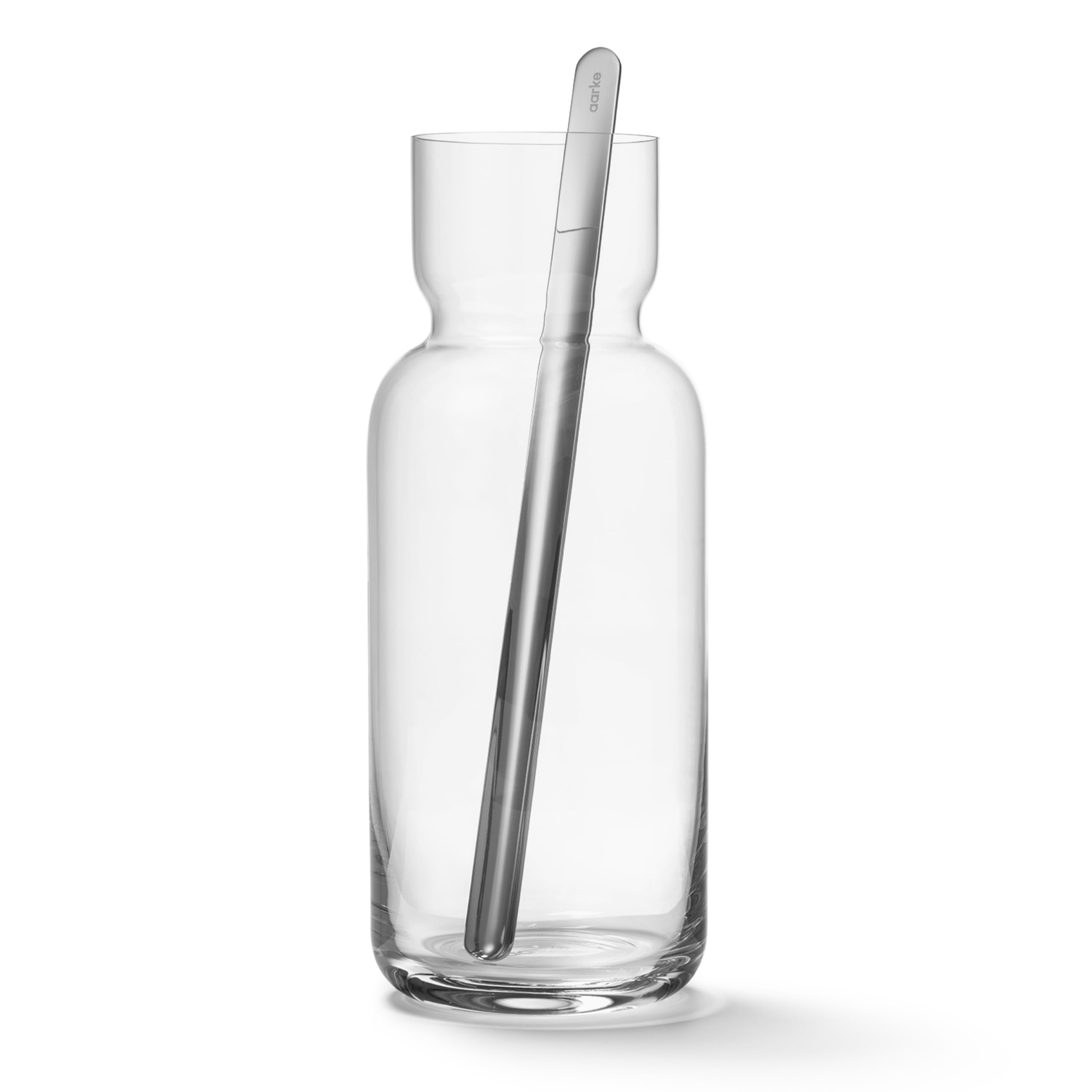 Aarke Nesting Carafe Crystal Glass Carafe (1.1 Litre) + Stainless Steel Bar Spoon
