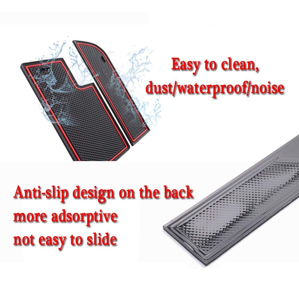 YANXS Car Door Slot Pad For MG HS, Interior Door Dust-Proof Non