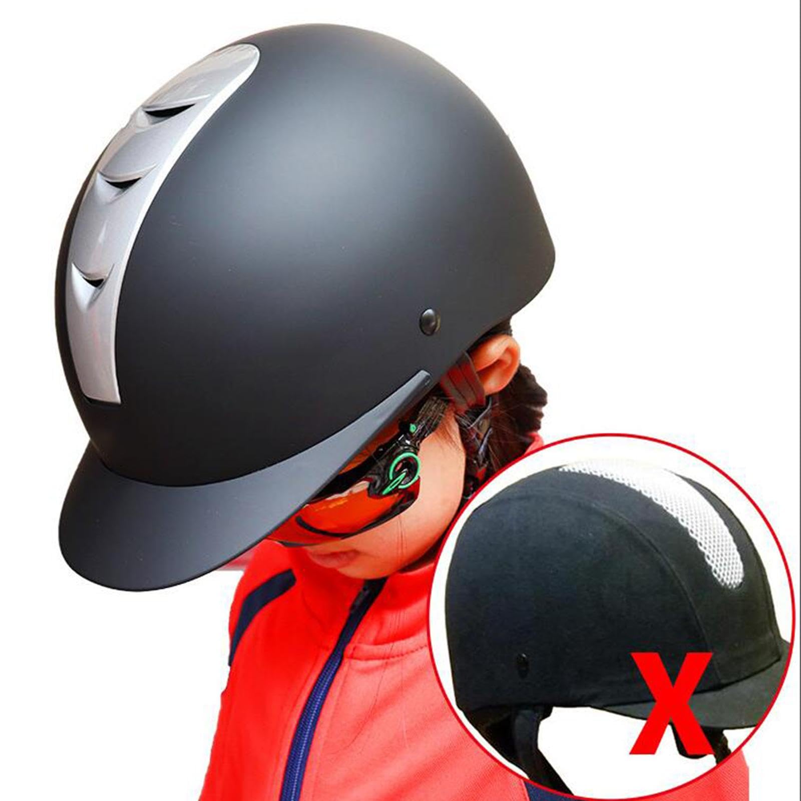 Casco Da Equitazione Cappello Da Equitazione Casco Da Ciclismo Comodo Leggero Pratico Moda Casco Da Equitazione Attrezzatura per Cavalli
