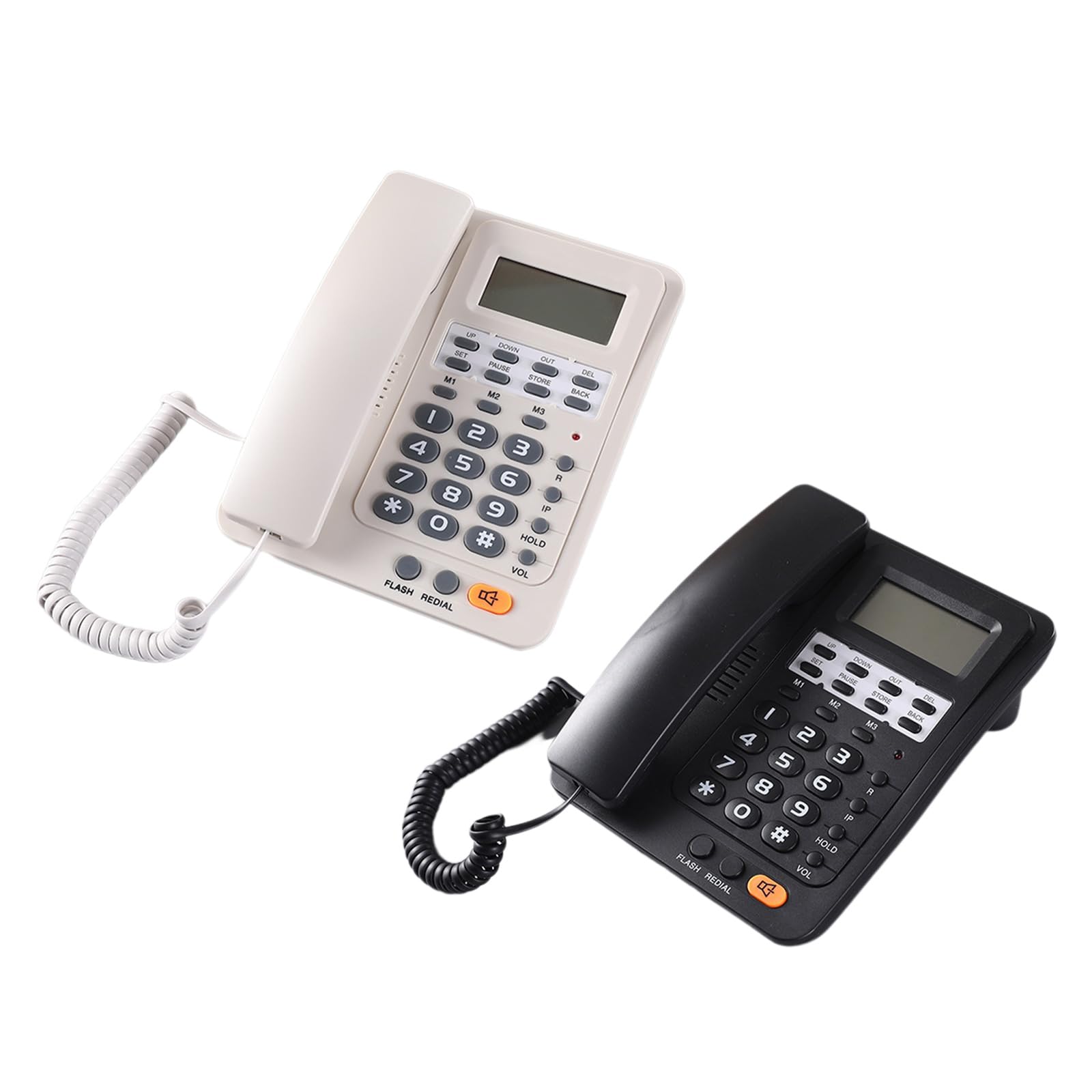 Telefono fisso fisso fisso con cavo con display ID chiamante, ricomposizione ultimo numero, adatto per casa, ufficio o hotel, uso inglese, casa, telefono, ufficio, comunicazione, sale riunioni