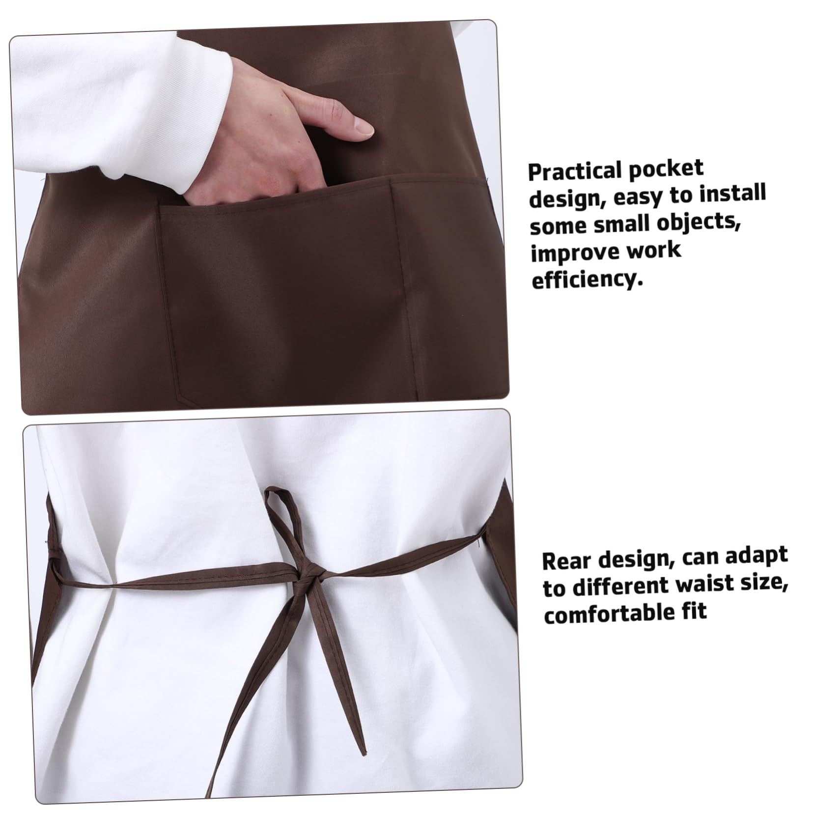 PRETYZOOM 12 Piezas Delantales de Cocina Unisex con Gran Bolsillo Ajustables y para Cocina Barbería y Peluquería y Resistente Manchas