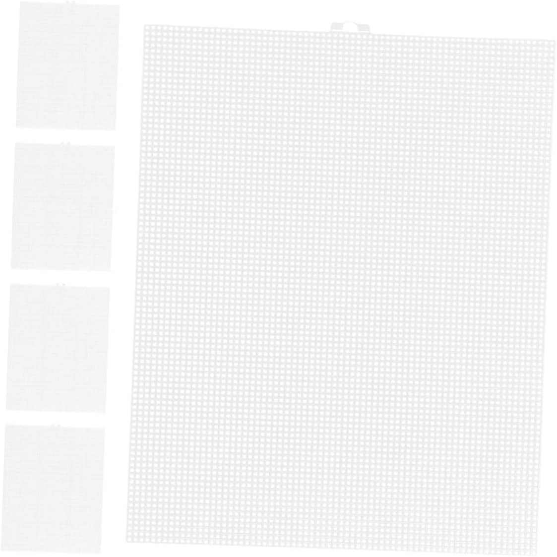 HEALSOPTHY 5pcs Plastic Mesh Canvas Sheets Embroidery Plastic Screen for DIY Bag Making Supplies