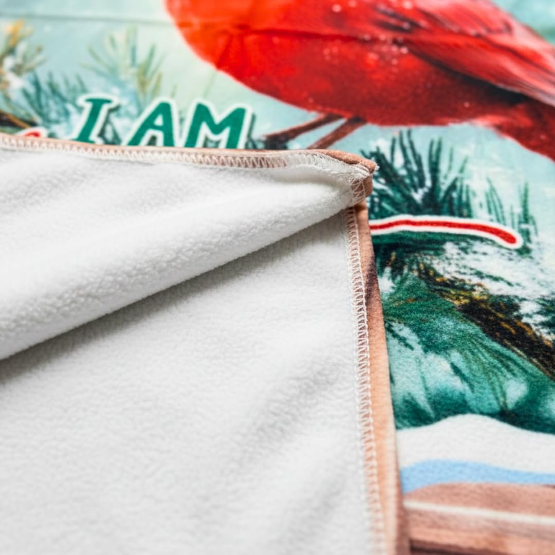 Cardinal Blanket, Cardinal Throw Blanket for Couch, Christmas Fleece Blankets, Soft Cozy Plush Fleece Holiday Decor, Cute Xmas Decorations and Gifts for Women, Girls, Family, 50x60 Inches - Image 4