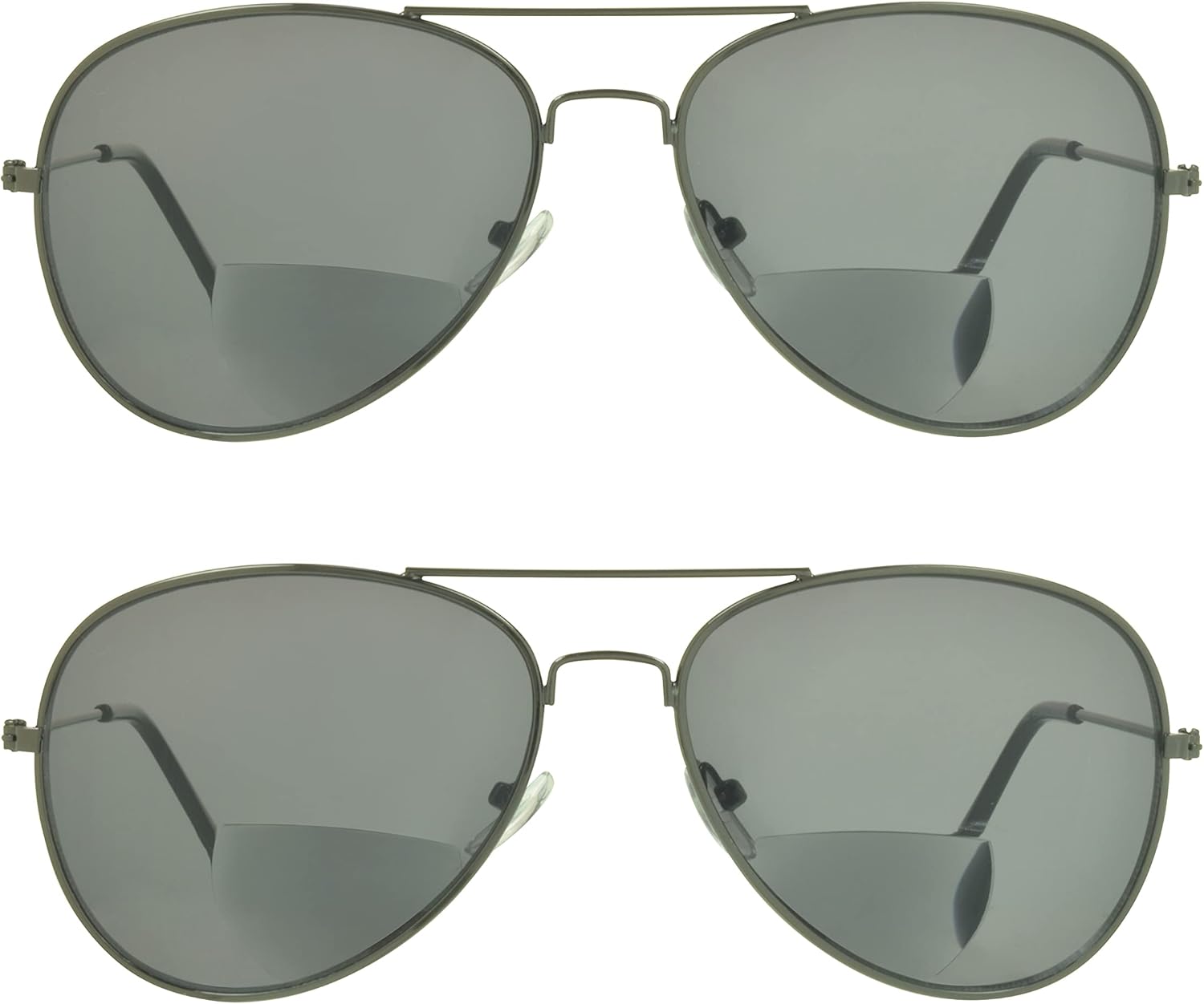 proSPORT Aviator Bifocal Sunglass Reader Men Women Brown Smoke Lens