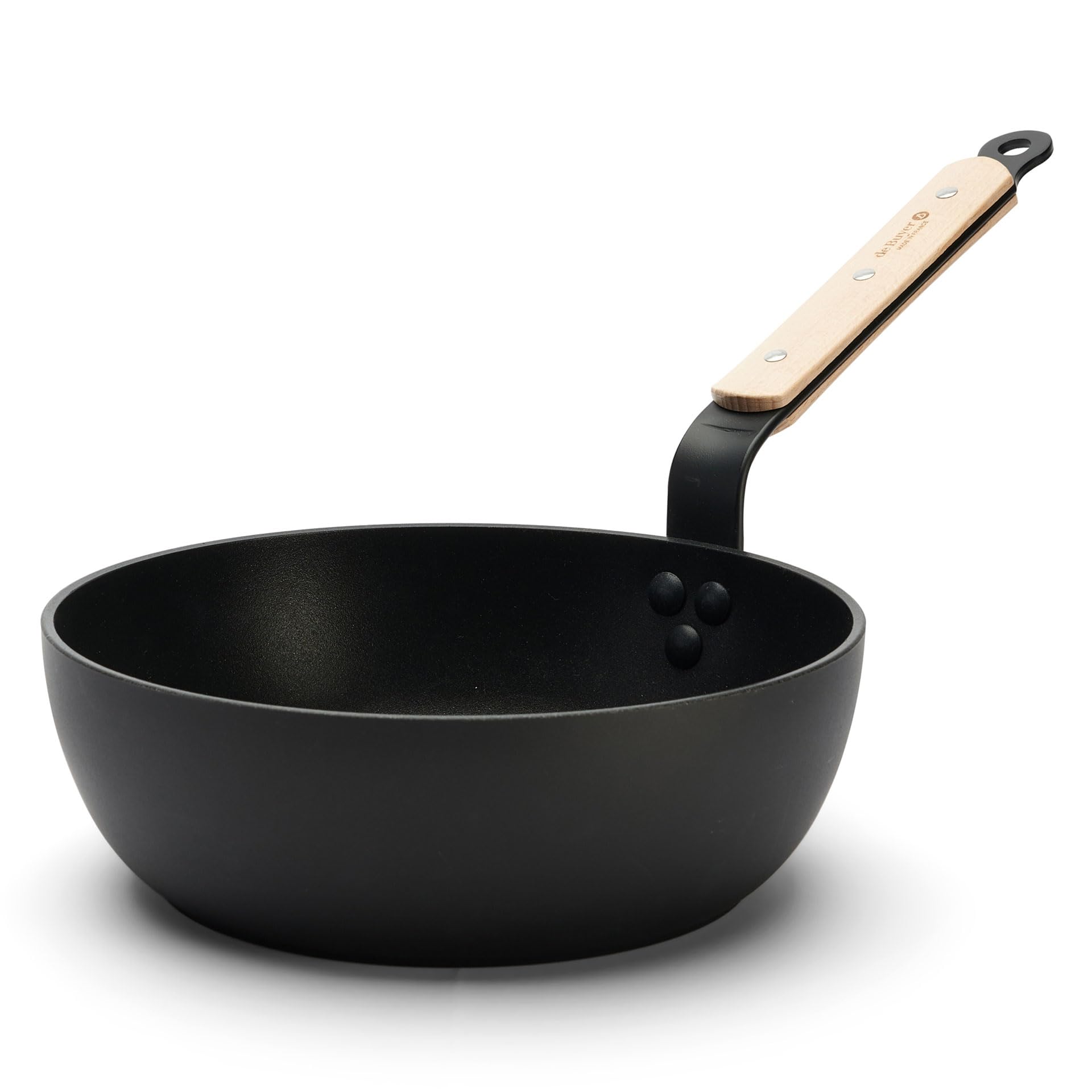 DE BUYER Sauteuse Bombée Choc, induction, poignée bois, 28 cm