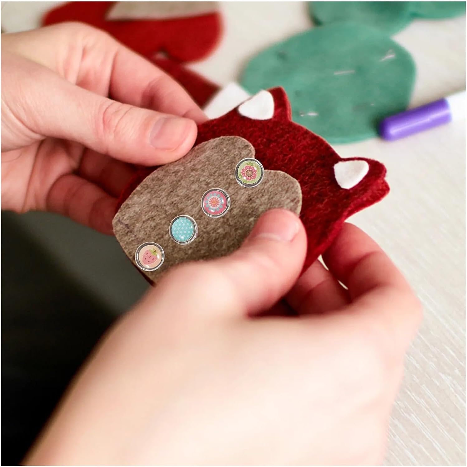 50pcs Round Craft Brads Mini Fasteners Non Fading Durable