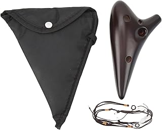 HEITIGN Ocarina Instrument, Flute Ocarina Ceramic Alto C Blower 12 Holes with Case for Beginner Performance