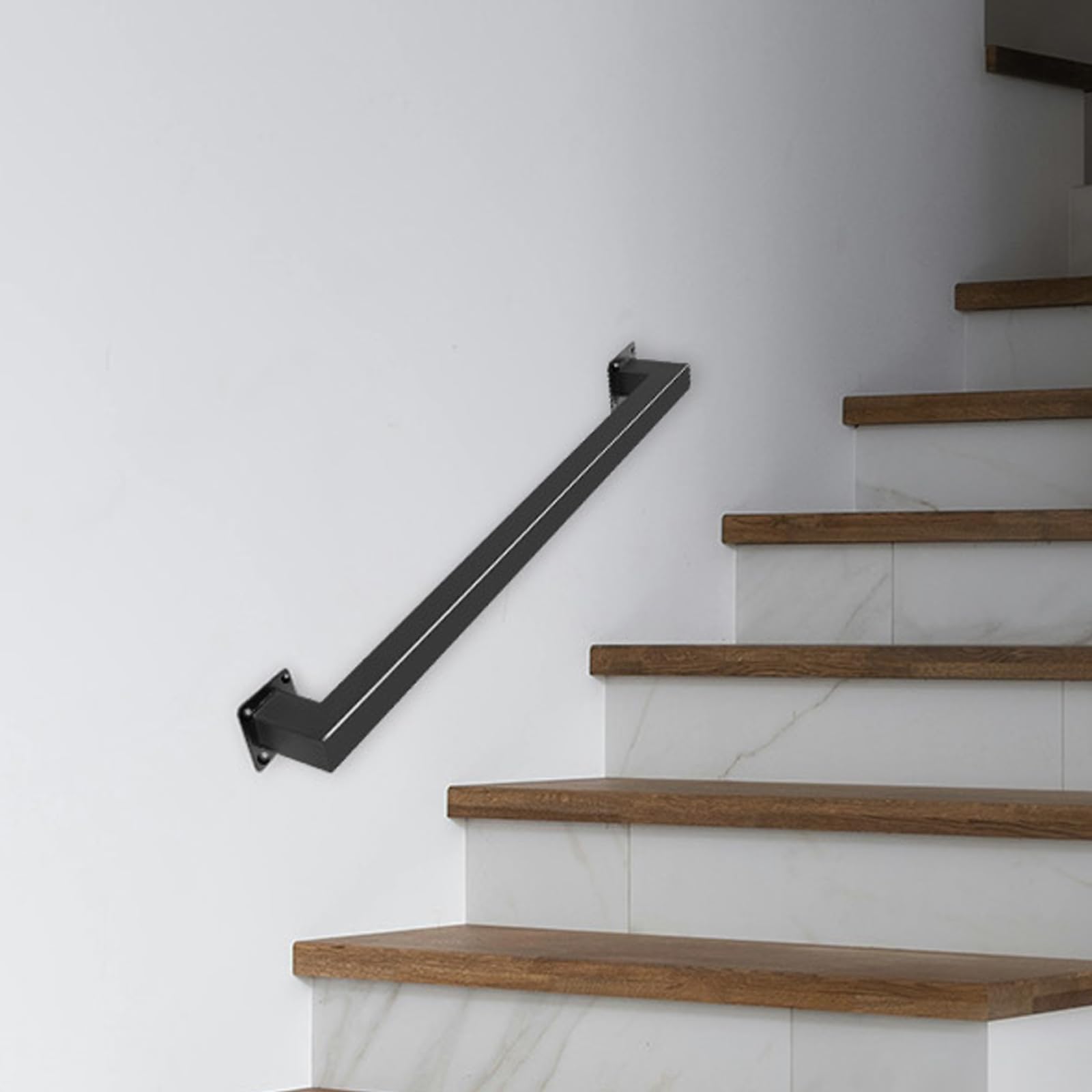 Staircase Handrail for Indoor Stairs, Modern Hand Railings Grab Bar Kit, Non-Slip Wall Mount Decking Railings for Bars Lofts Kindergarten Guardrail Corridor (350cm)