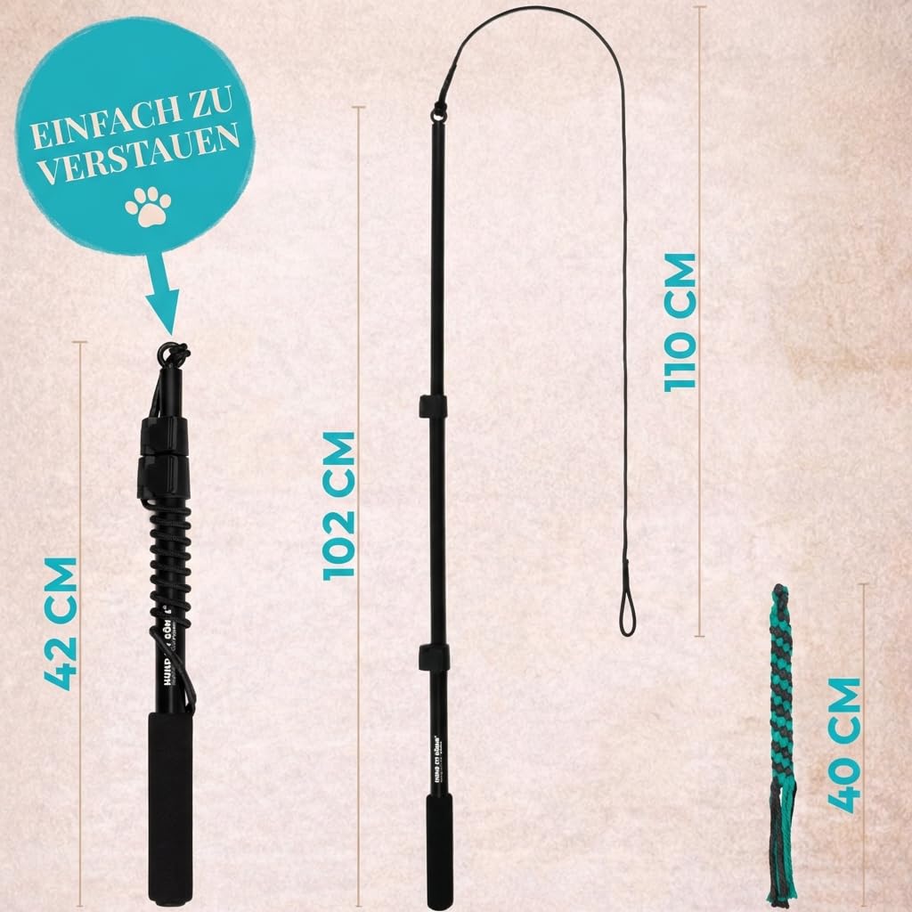 Professional stimulating fishing rod dogs, the ideal dog activity. Dog toy Angel for outdoor training. Interactively promote the dog. With replacement cable and rope