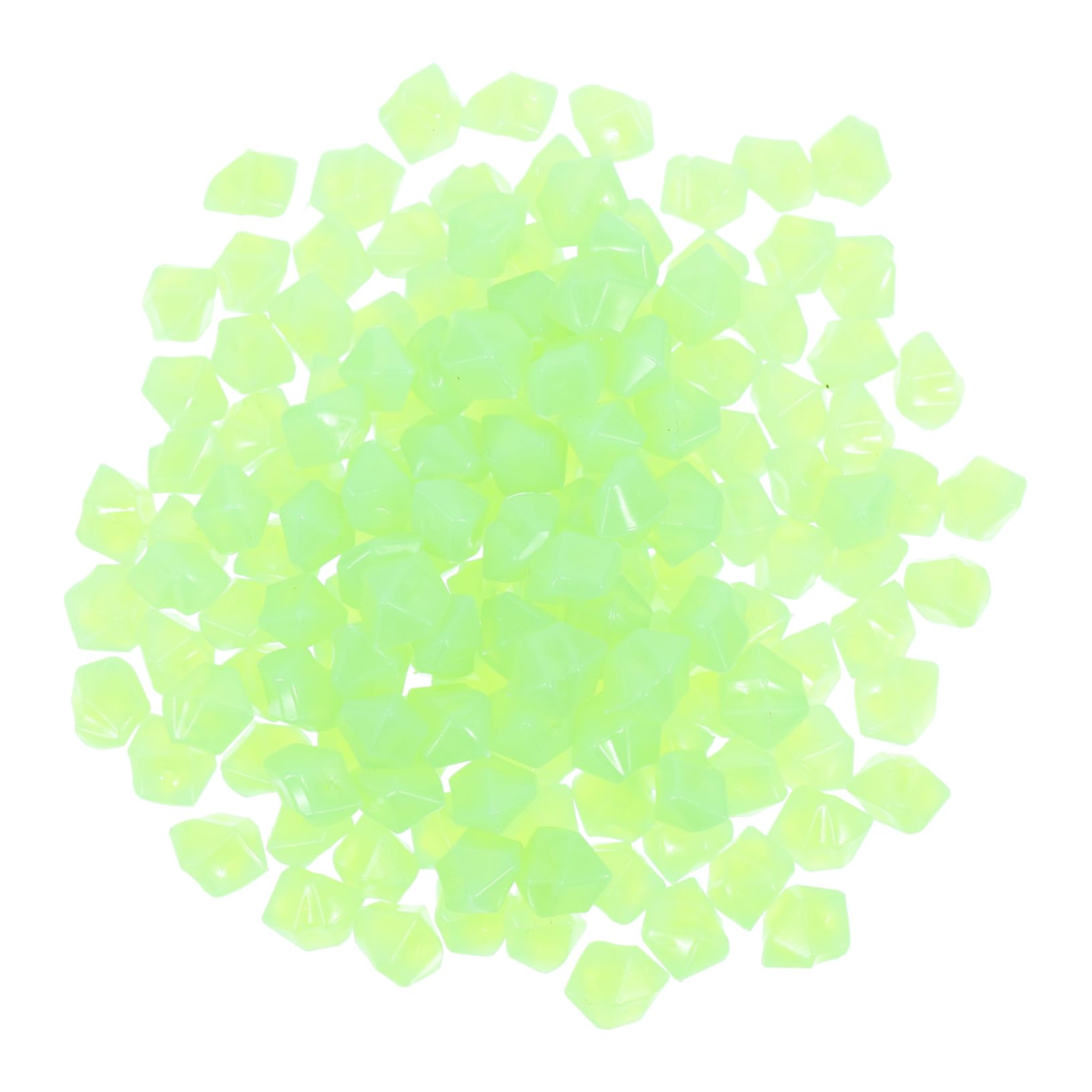 BCOATH Glow in The Dark Decor 400 Pcs Luminous Resin Stones Perfect for Aquarium Water Feature and Garden Scenery