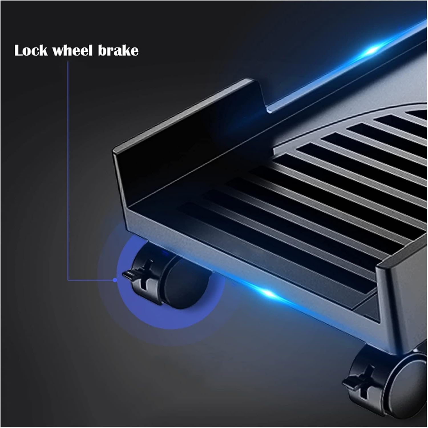 TOMYEUS CPU Stand Mobile PC Host Bracket with Wheel CPU Bracket Cart，Desktop Floor Stand，Cooling Host Style，Protect The Host and Easily Support Computer Tower Stand