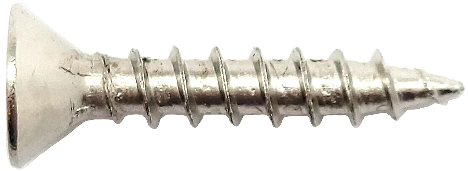 MPJ Flat Head Phillips Deep Thread Wood Screws (100, 6x3/4 FH Nickel)