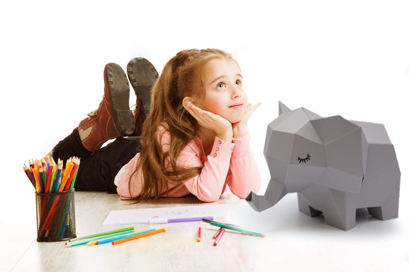 Kits DÉJÀ PRÉ-COUPÉ Papercraft 3D | Origami jeux de construction, Loisirs Créatifs, Puzzle 3D Maquette Assemblage Pliage Bricolage Sculpture Papier cartonné épais 300g (BAO l'Éléphant)