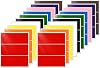 60 PCS Coloured Rectangular Stickers 102 x 51 mm Colour Coding Sticky Labels Vinyl Waterproof Self-Adhesive Removable Name Tags for Office Warehouse Business