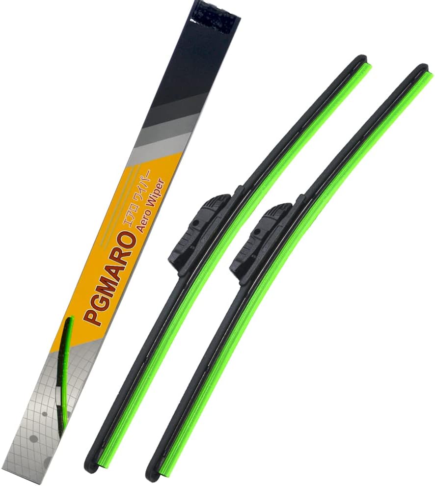 PGMARO Car Windshield Wiper Blade 21"+21"for Car Truck Van SUV All-Seasons Durable Stable And Quiet Wiper Blade (Set of 2)
