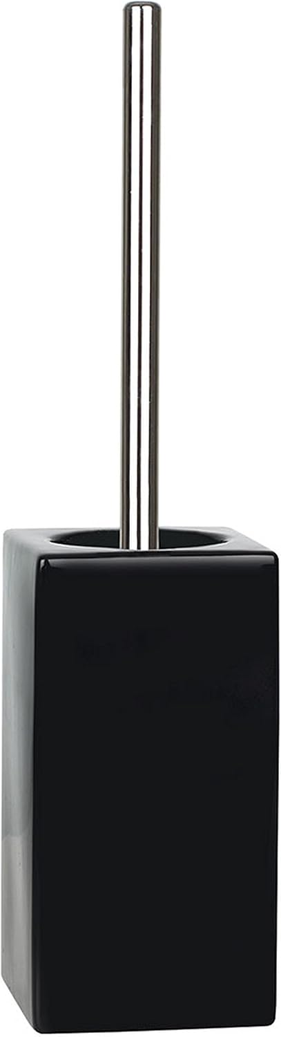 Spirella Quadro Toilet Brush Stoneware Black Height 45 cm x Width 11.5 cm, 45.0 X 11.5 X 11.5 Cm - Image 3