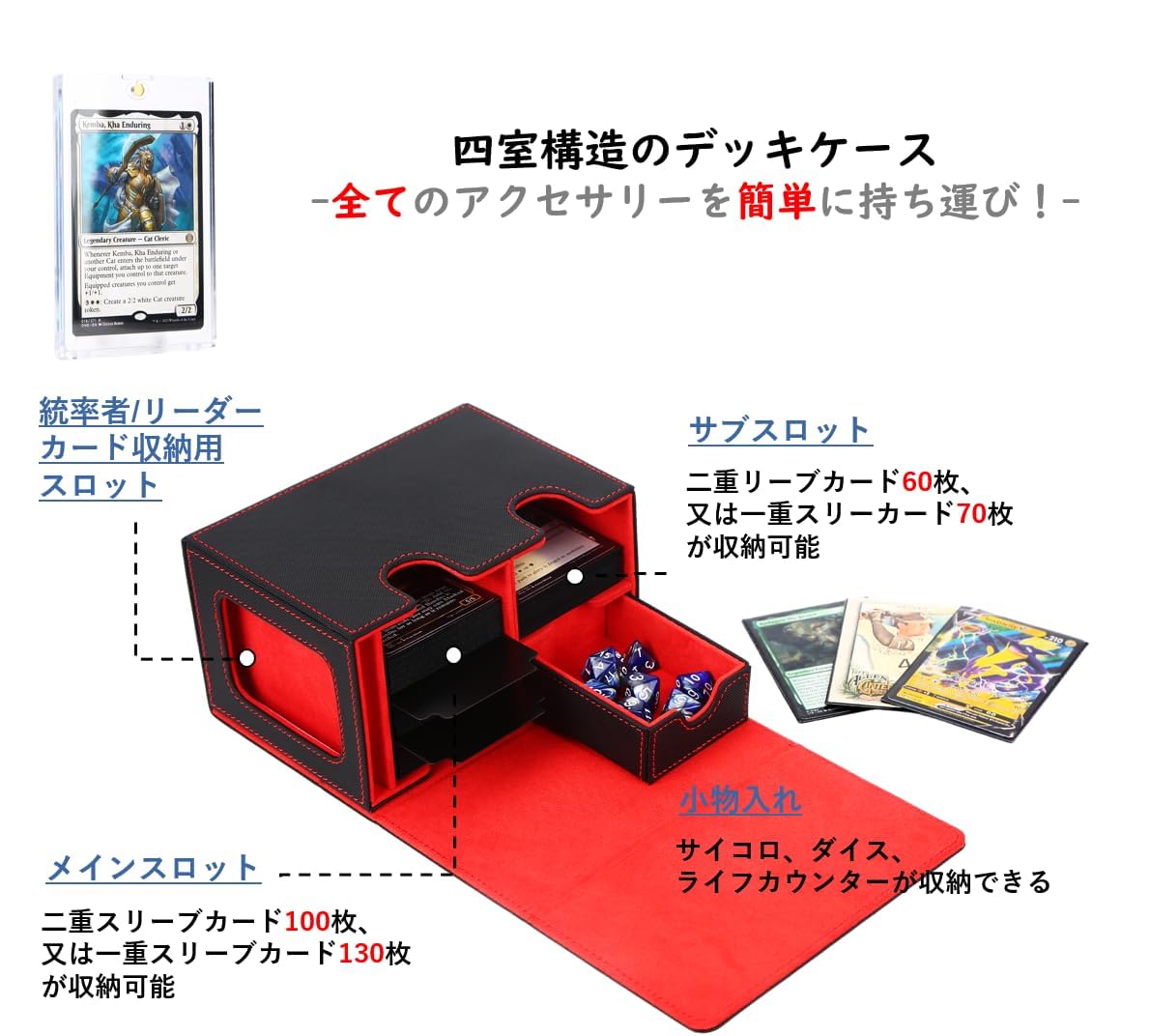 Amazon.co.jp: Venssu デッキケース トレカケース カードディスプレイ