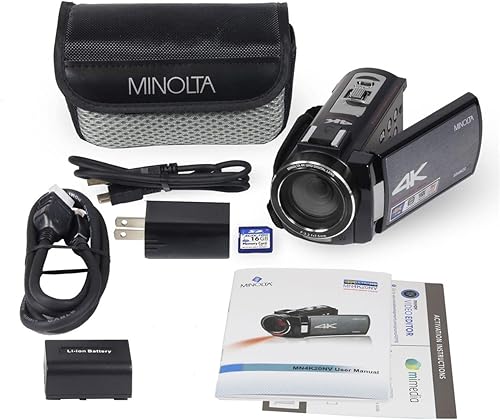 Miniatura 7 de Minolta Videocámara: digital 4K, video Ultra HD a 24 fps, fotos de 30 MP, visión nocturna con IR, zoom 16X, antivibración, pantalla táctil IPS de 3