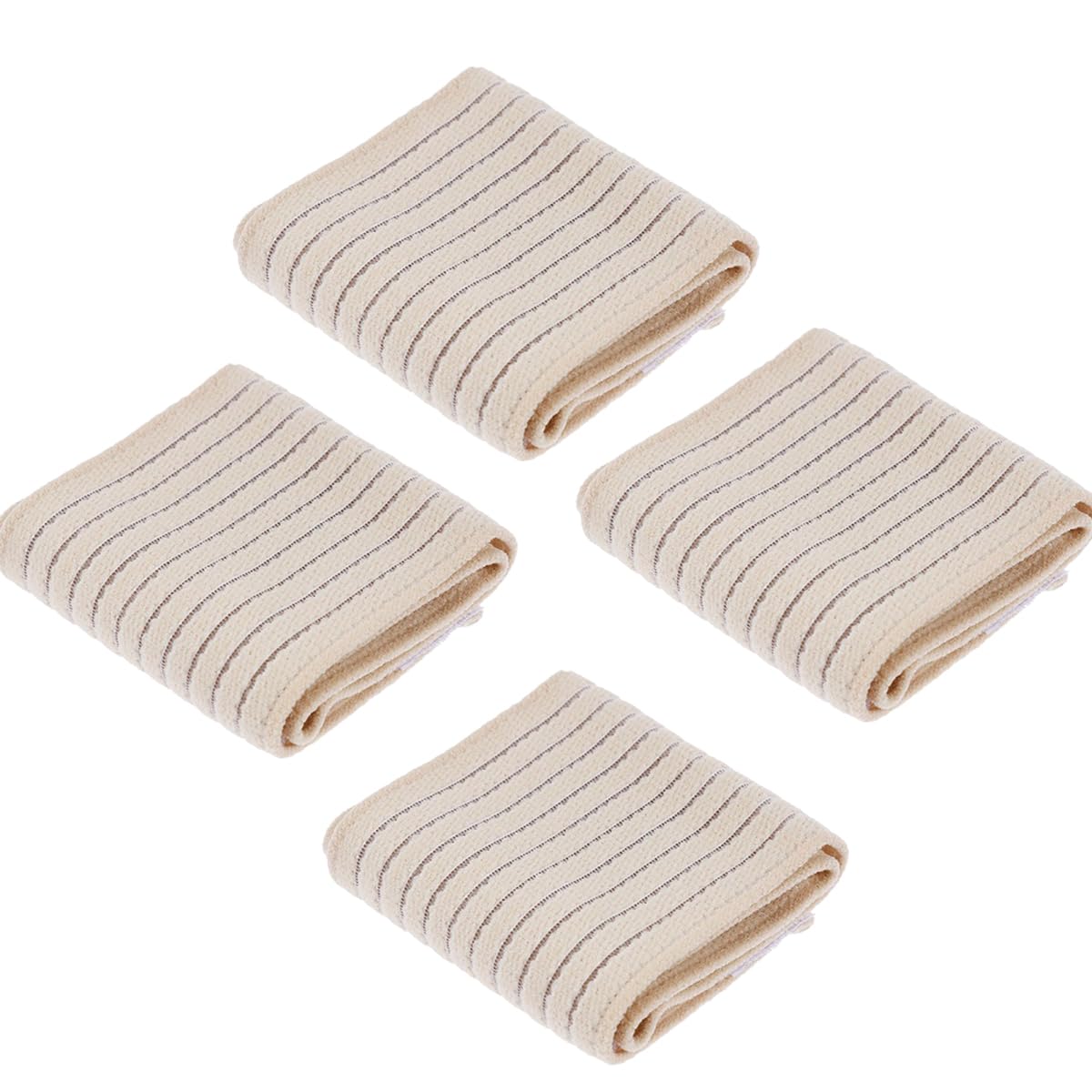 SEIWEI Elastic Wrist Bandage Support Wrap, 4 Pieces Breathable Compression Wrist Brace, Protective Wraps for Men Women Gym Sports Exercise Tennis Carpal [Beige]