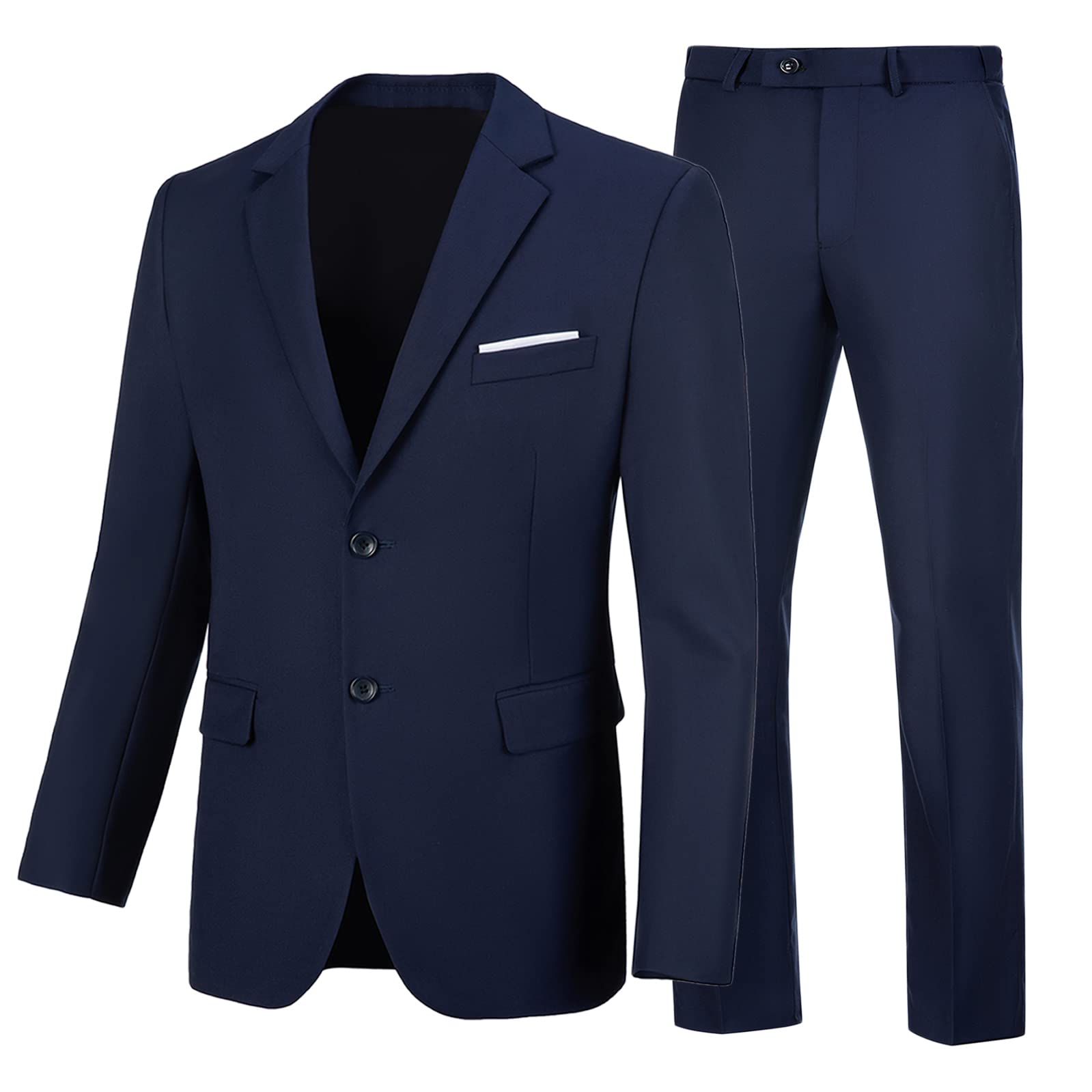 Mens 2 Piece Suit Slim Fit Business Wedding Party Tuxedo Dress Suits