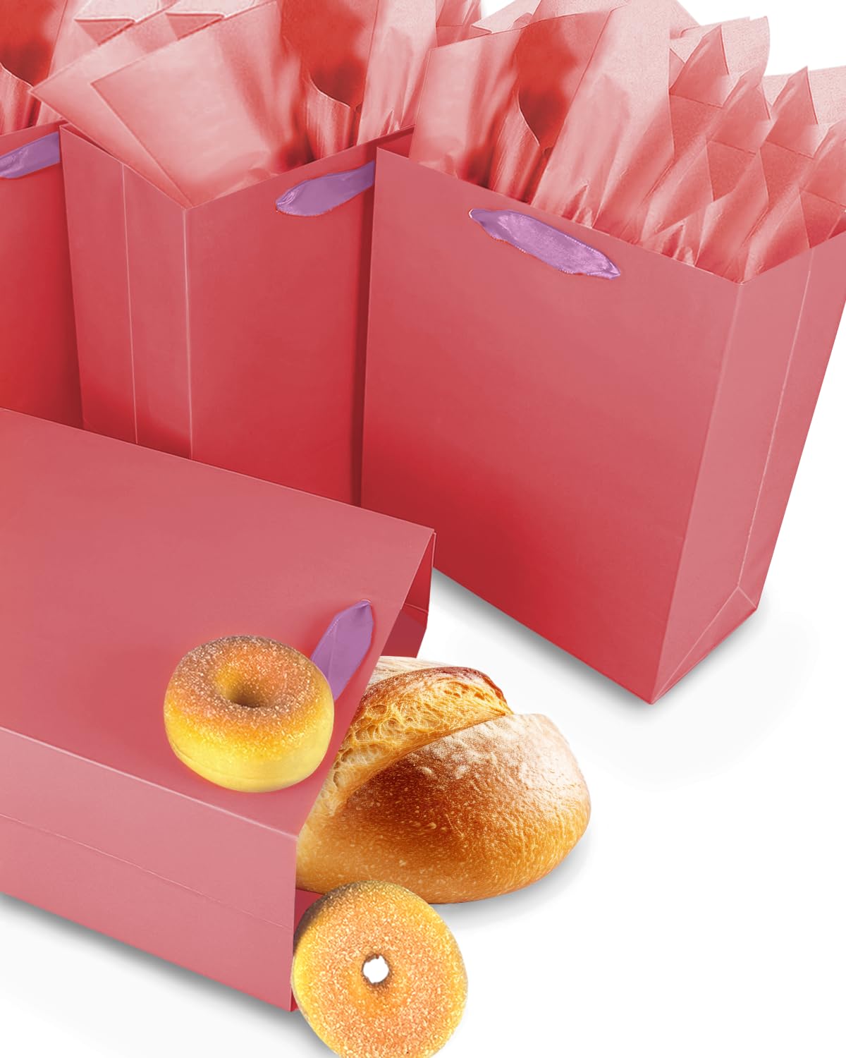 Gcardist Sacchetti Regalo Blu Lago con Carta Velina per Matrimonio, Compleanno, Forniture per Feste, 20 x 11 x 24 cm, Sacchetti Regalo di Cartone Taglia Media (5 Pezzi + 15 Pezzi di