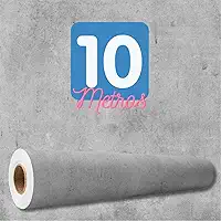 10 metros de Papel de Parede x 0,45 cm para Sala Quarto Escritório Adesivo Autocolante (Cimento Queimado)