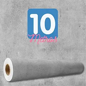 10 metros de Papel de Parede x 0,45 cm para Sala Quarto Escritório Adesivo Autocolante (Cimento Queimado)