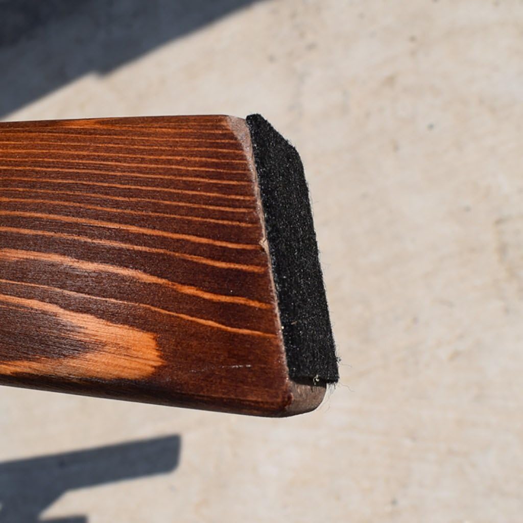 LUNEZY Folding Chair Stairs Multifunction Dual use 3 Steps Solid Wood Brown, Varnish Color, 33 * 47 * 60CM (Color : Brown)