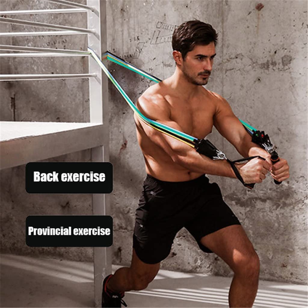 11 PCS/Set Men Bands de Resistencia Boba de Culturismo TPE Belt Fitness Fitness Yoga Pull Rope Equipo de Gimnasio Bandas elásticas