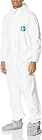 DuPont Tyvek 400 TY122S White Coverall with Hood, Elastic Wrists & Skid-Resistant Boots - Full Body Protection Suit