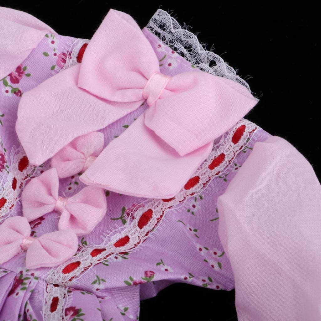 2 Stück Puppenkleid für 60cm Mädchenpuppe BJD Lolita Prinzessin mit Elegantem Kopfschmuck Und Süßem Schnitt aus Angenehmem Material für Geschenkideen