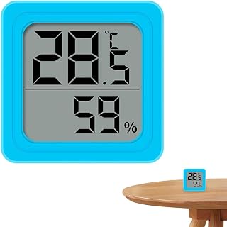 Indoor Digital Hygrometer, Indoor Humidity Monitor - Accurate Household Temperature Monitor, Battery Operated Desktop Humidity Sensor, Temperature Sensor