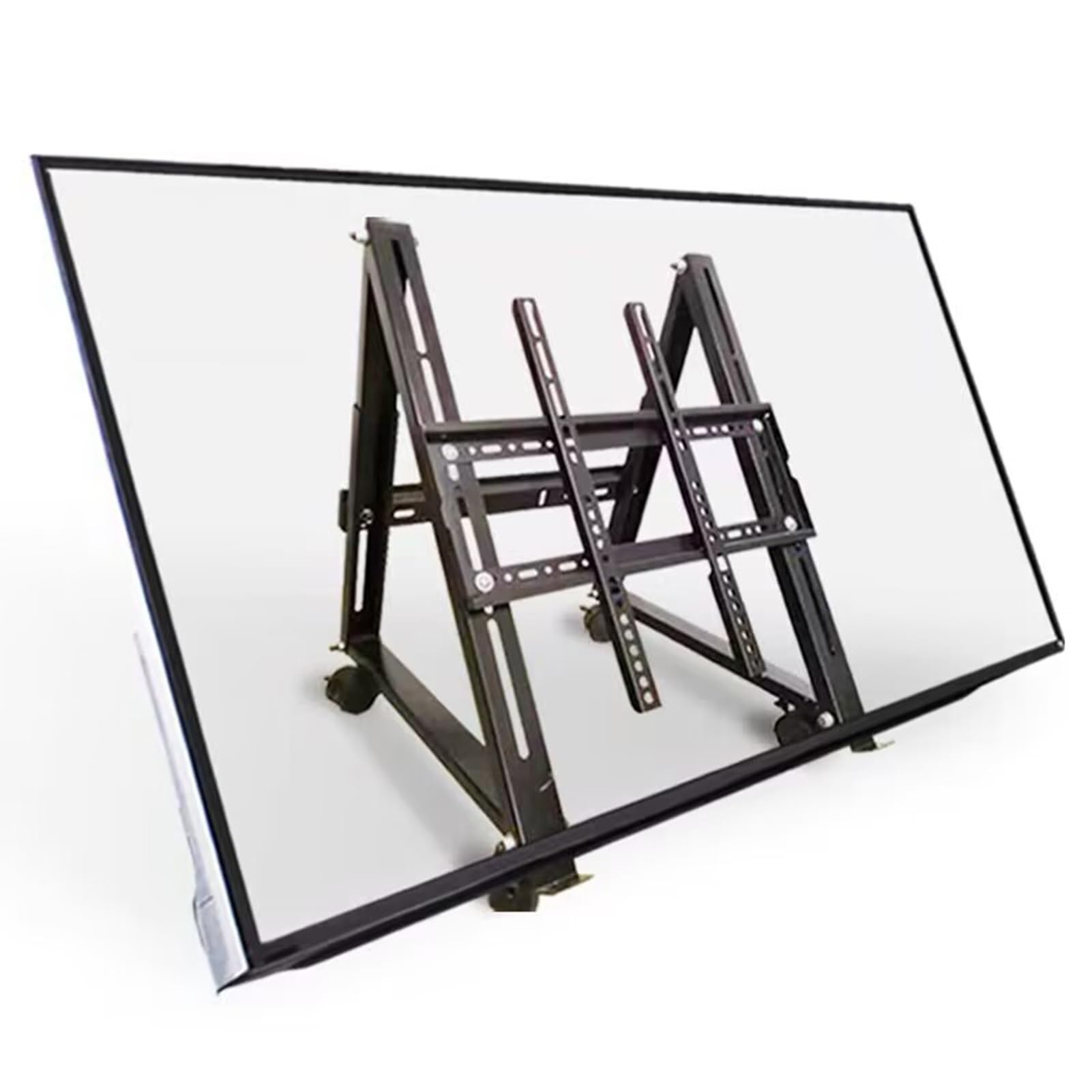 HPTHLY Conference Room Podium Universal Tv Floor Stand - Rolling Tv Stand For 32-75 In Tvs, Mobile Tv Stand Rolling Cart With Tilt Mount/Locking Wheels, For Home Office Portab