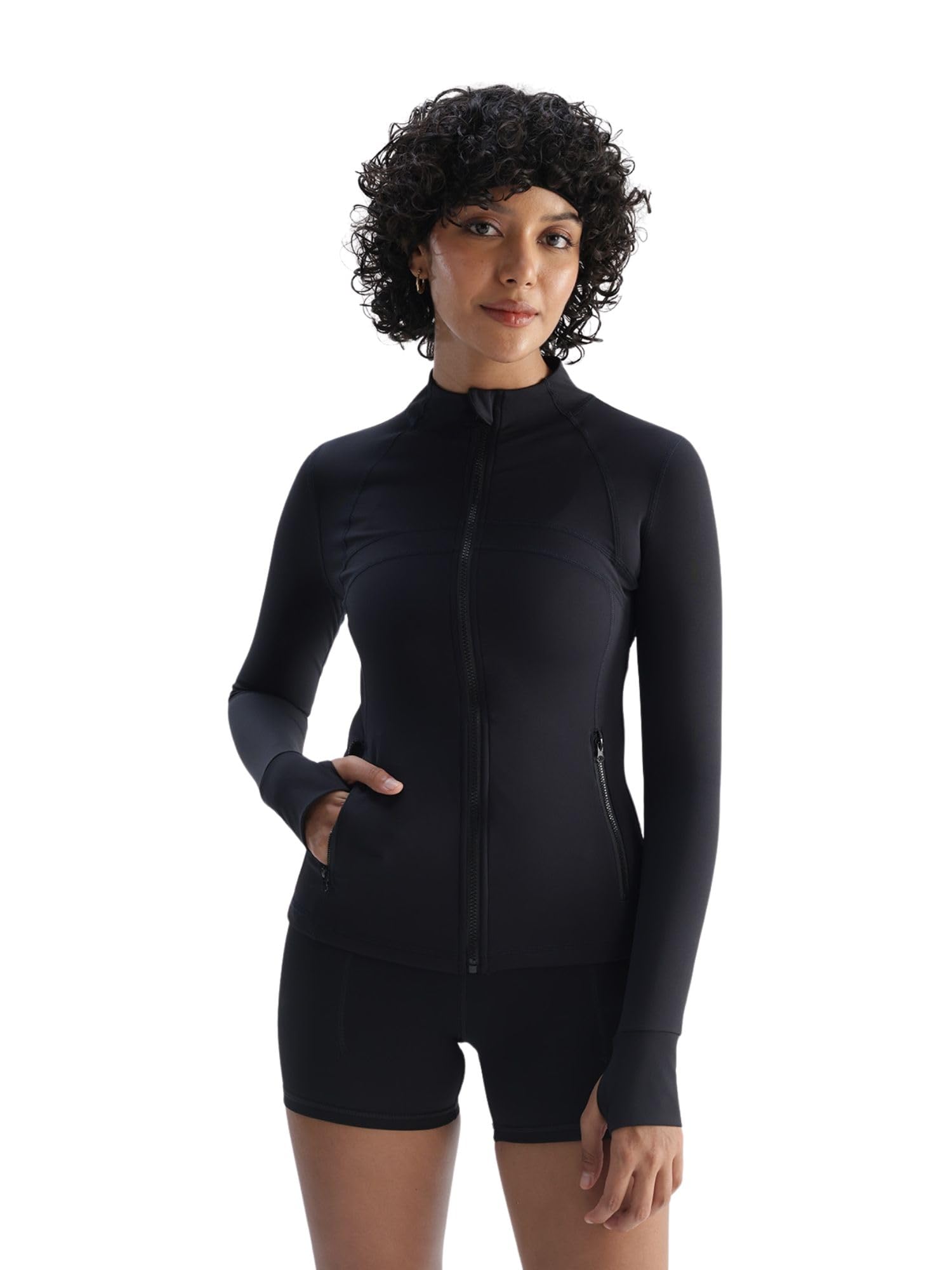 cava Contour Jacket for Women | Stretch Fit Activewear Jacket with Thumb Holes, Zip Pockets & Towel Loop-picture-54