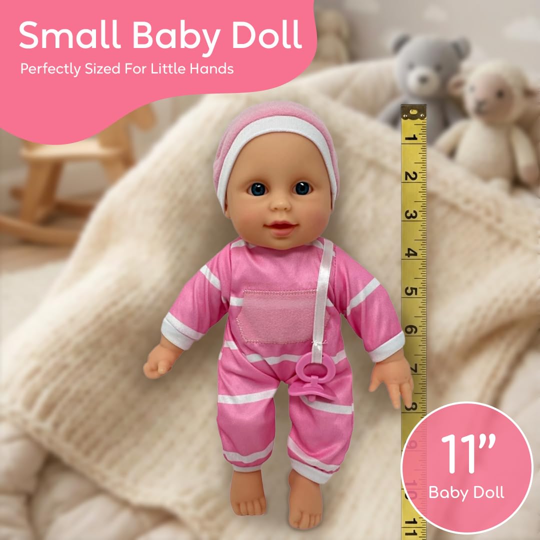 The New York Doll Collection 11 inch Soft Body Baby Doll in Gift Box - 11" Doll Toy for Kids, Boys abd Girls- Baby Doll Pacifier Accessory Included — Amazon image 6