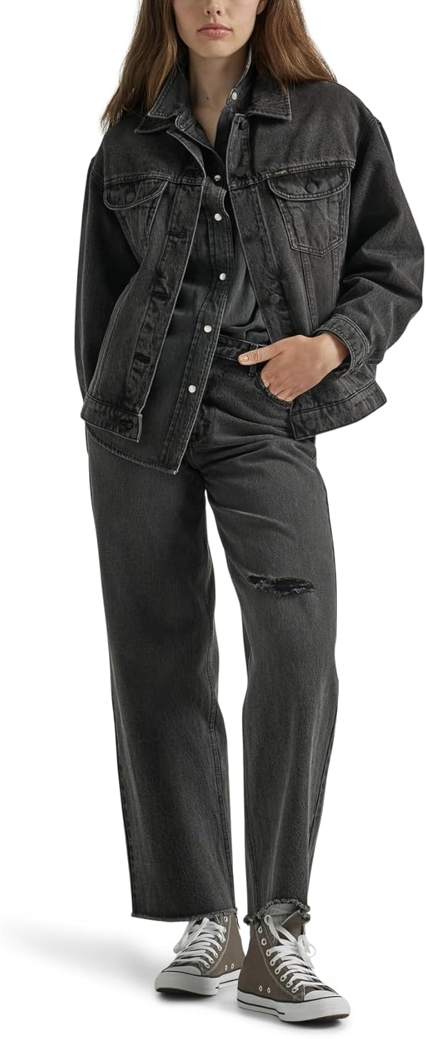 Wrangler womens Relaxed Fit Girlfriend Denim Jacket - Image 5