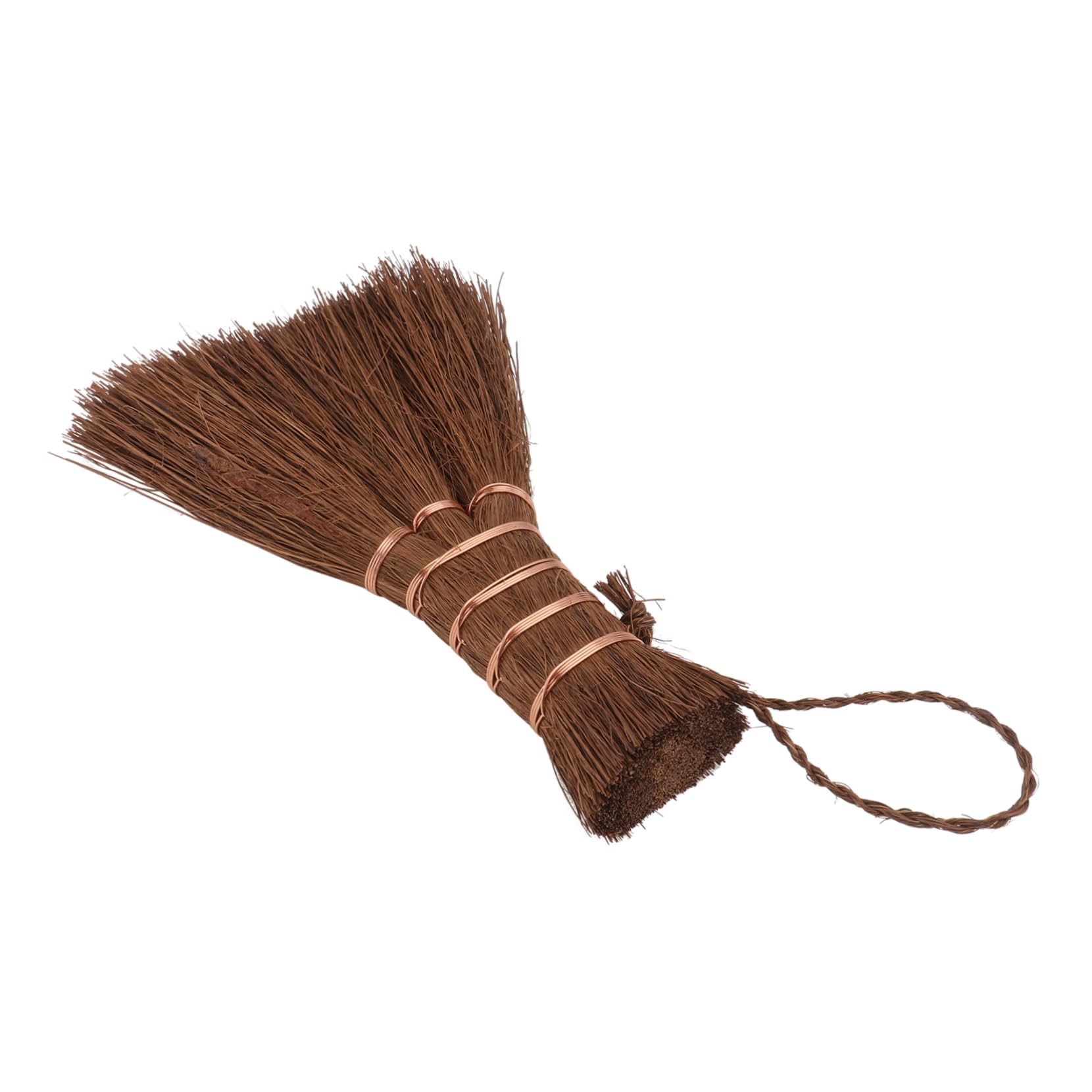 Didiseaon Small Palm Broom Lightweight Compact for Teas Ceremony Cleaning Broom Hanging Rope Design