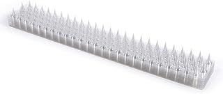 Cat Repellant Garden Deterrents for Gardens Fence Bird Spikes 20 Pack (43cm x 6.5cm x 2cm), Transparent, 8.6 Meters