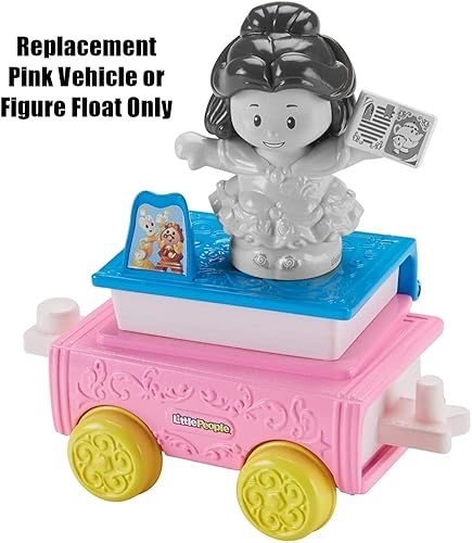 Miniatura 6 de Coche de repuesto para flotador Fisher-Price Little People Princess Parade - GKR21  Reemplazo de vehículo rosa de Belle y Chip